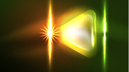 Digital Neon Abstract Background, Triangles And Lights Geometric Design Template