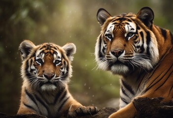 Obraz premium tigers in the jungle