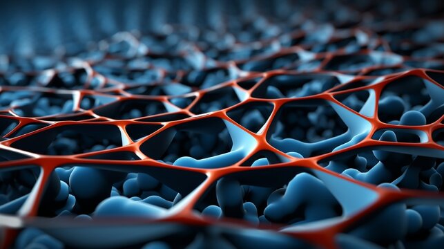 A sophisticated 3D model illustrating the intricate bonding patterns within carbon nanotube structures.