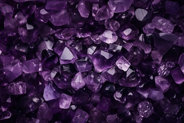Amethyst crystals texture as nice natural mineral background, close-up
