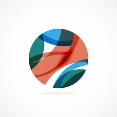 Abstract circle logo, dynamic aesthetic. Simplicity suggests connectivity, fluidity, and energy, making it a versatile choice for brands seeking a modern, visually engaging identity