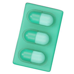 Healthcare, capsules medicine 3d render illustration