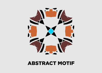 Vector illustration of abstract floral motif for background