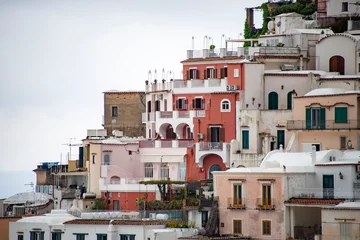 Cercles muraux Plage de Positano, côte amalfitaine, Italie Town of Positano - Italy