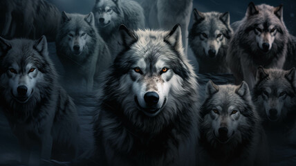 Wolf Pack Concept Illustration