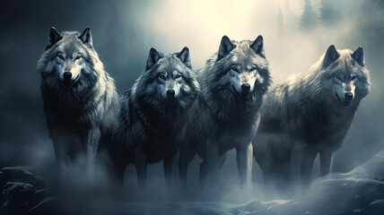 Wolf Pack Concept Illustration
