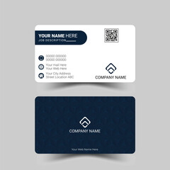 Modern creative business card and name card horizontal simple clean template vector design
