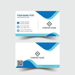 Modern creative business card and name card horizontal simple clean template vector design