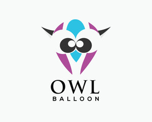 abstract owl head logo design template illustration inspiration