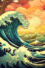 Wave Vector Style Illustration