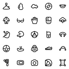 paragliding line icon sheet
