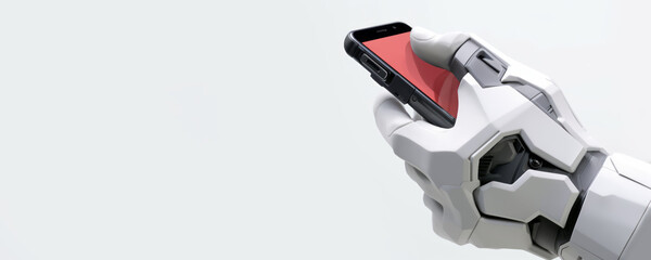 Robotic Hand Grasping Smartphone in 8K Cinematic Close-Up