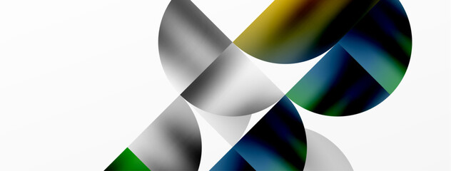 Exquisite backdrop marrying modern minimalism with metallic allure. Featuring round triangles, it exudes geometric sophistication and understated charm for wallpaper, banner, background, landing page