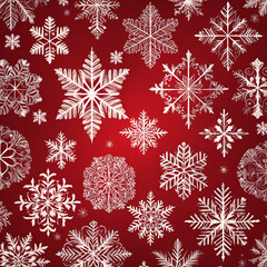 Naklejka na ściany i meble pattern with snowflakes
