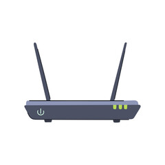 Fototapeta premium a dsl modem cartoon. broadband ethernet, lan net, wifi speed a dsl modem sign. isolated symbol vector illustration