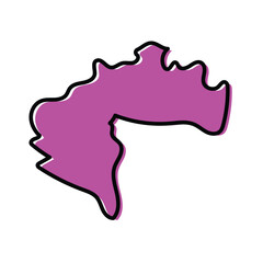 The Biskra states of Algeria map design