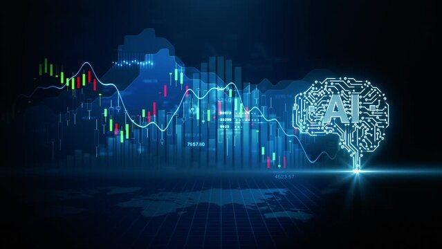 AI trading bot is a piece of software that analyzes market data and executes trades automatically on behalf of the user using artificial intelligence algorithms. Business investment concept