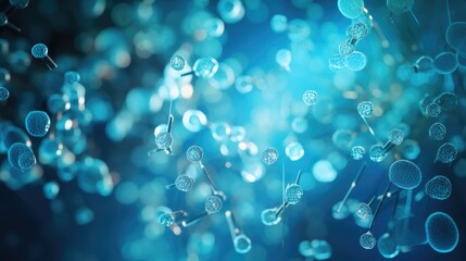 A bunch of bubbles floating in the air. Generative AI.