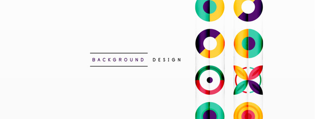 Vibrant and eye-catching vector background featuring a grid of colorful circles arranged in a patterned composition, perfect for modern and trendy designs