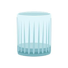 crystal glass cup cartoon. coffee empty, alcohol bar, blank clean crystal glass cup sign. isolated symbol vector illustration
