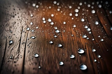water drops on a surface