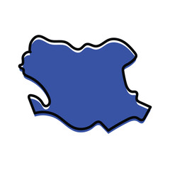 The Saida State of Algeria map design