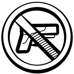 No Weapon Icon - obrazy, fototapety, plakaty