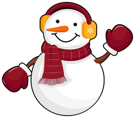 Cute Christmas snowman clipart,PNG file no background