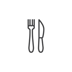 Fork and Knife line icon
