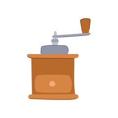 cafe mill coffee grinder manual cartoon. caffeine kitchen, aroma dark, drink grind cafe mill coffee grinder manual sign. isolated symbol vector illustration