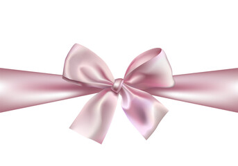 pink bow isolated on white