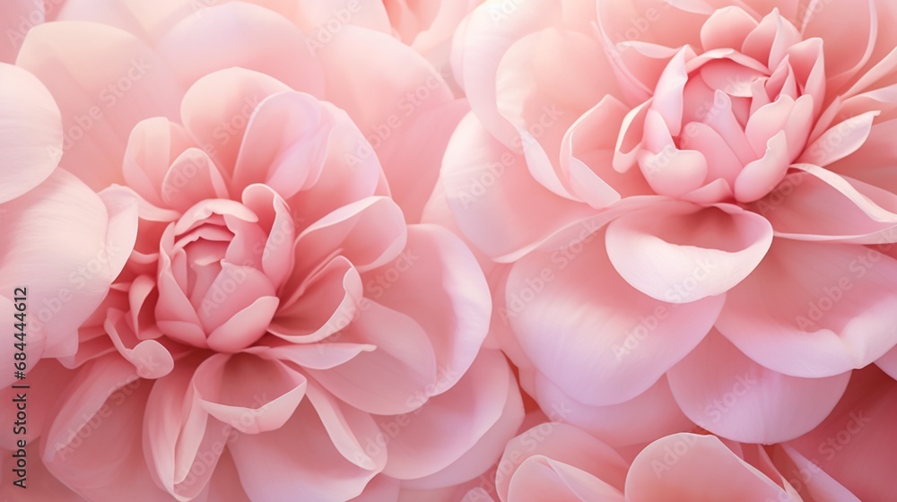 Aufkleber a macro shot of pink peony petals, showcasing their intricate patterns and inviting you to use them 