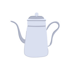 teapot steel drip kettle cartoon. coffee drink, metal tea, americano beverage teapot steel drip kettle sign. isolated symbol vector illustration
