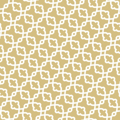 Seamless diagonal yellow and white ornament in arabian style. Geometric abstract background. Grill with pattern for wallpapers and backgrounds