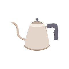 drink steel drip kettle cartoon. metal tea, americano beverage, brew cappuccino drink steel drip kettle sign. isolated symbol vector illustration