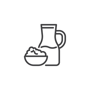 Dairy Products Line Icon