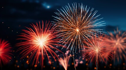4Th July Holiday Fireworks Celebration , Background HD, Illustrations