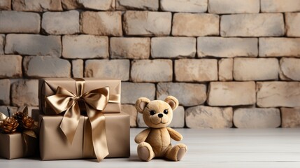 Baby Hands Holding Christmas Presents Near , Background HD, Illustrations