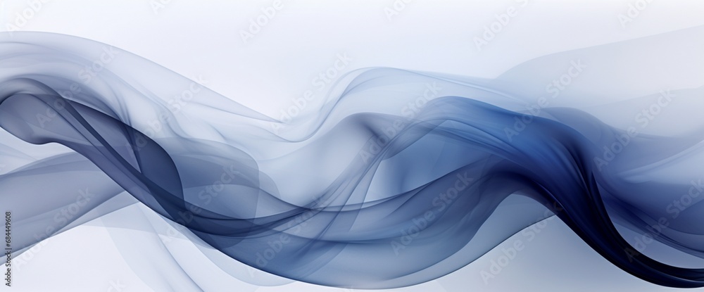 Poster an abstract background of flowing metallic indigo and soft gray, suggesting a smooth and elegant mot