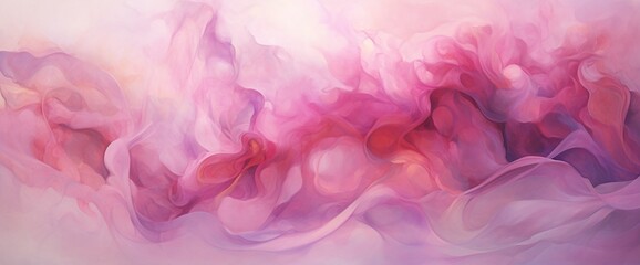 Fototapeta premium An abstract fusion of metallic magenta and soft pink liquids, swirling together in a dreamy, fluid dance.