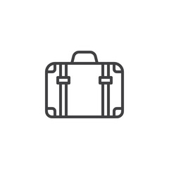 Travel bag line icon