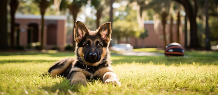 In Country, at Florida State University, a cute German Shepherd puppy named Max won the hearts of animal lovers with his adorable antics and playful personality. #Dog #Animal #Cute #Dogs #Puppy