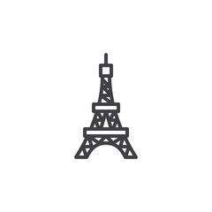 Eiffel Tower line icon
