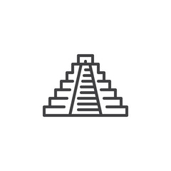 Chichen Itza line icon