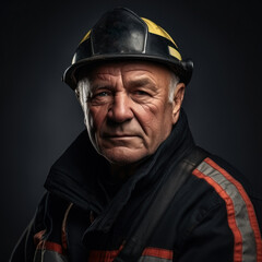 Heroic Firefighter Portrait: Courage and Dedication in Action