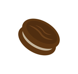cookie icon on white background	