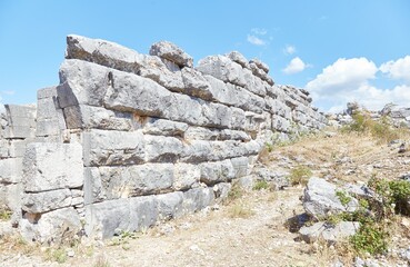 Fototapeta na wymiar The Cyclopean walls of Daorson, outside of Stolac, Bosnia and Herzegovina