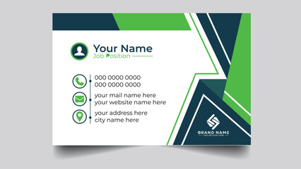 modern and clean email signature post card template design