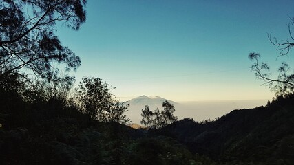 view of the sunrise in Bromo