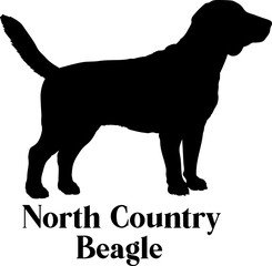 North Country Beagle. Dog silhouette dog breeds logo dog monogram logo dog face vector